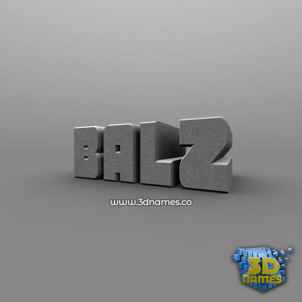 balz in Solid Grey style - 3D name wallpaper