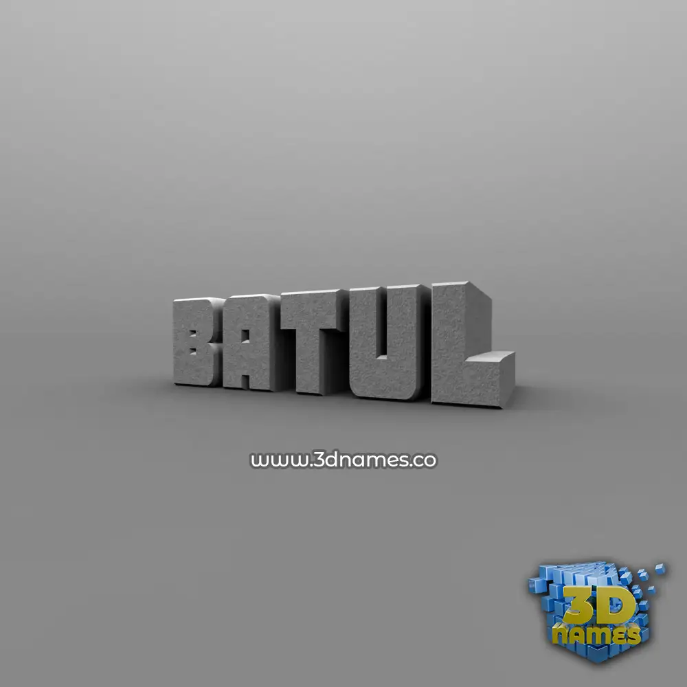 batul in Solid Grey style - 3D name wallpaper
