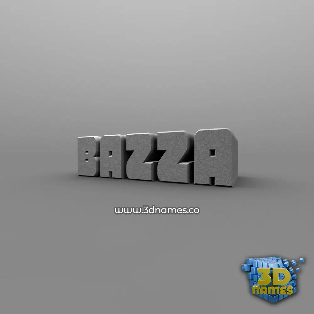 bazza in Solid Grey style - 3D name wallpaper
