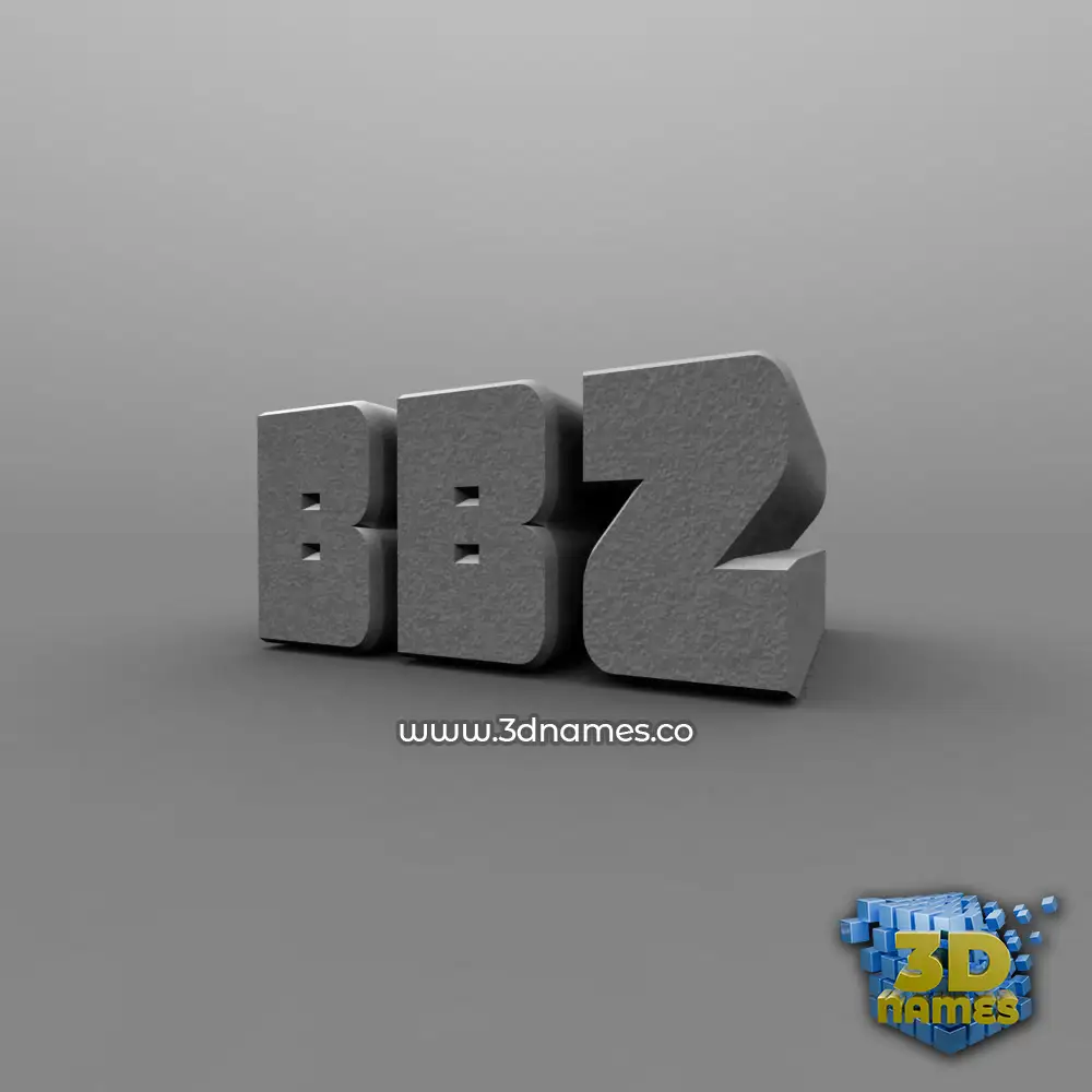 bbz in Solid Grey style - 3D name wallpaper