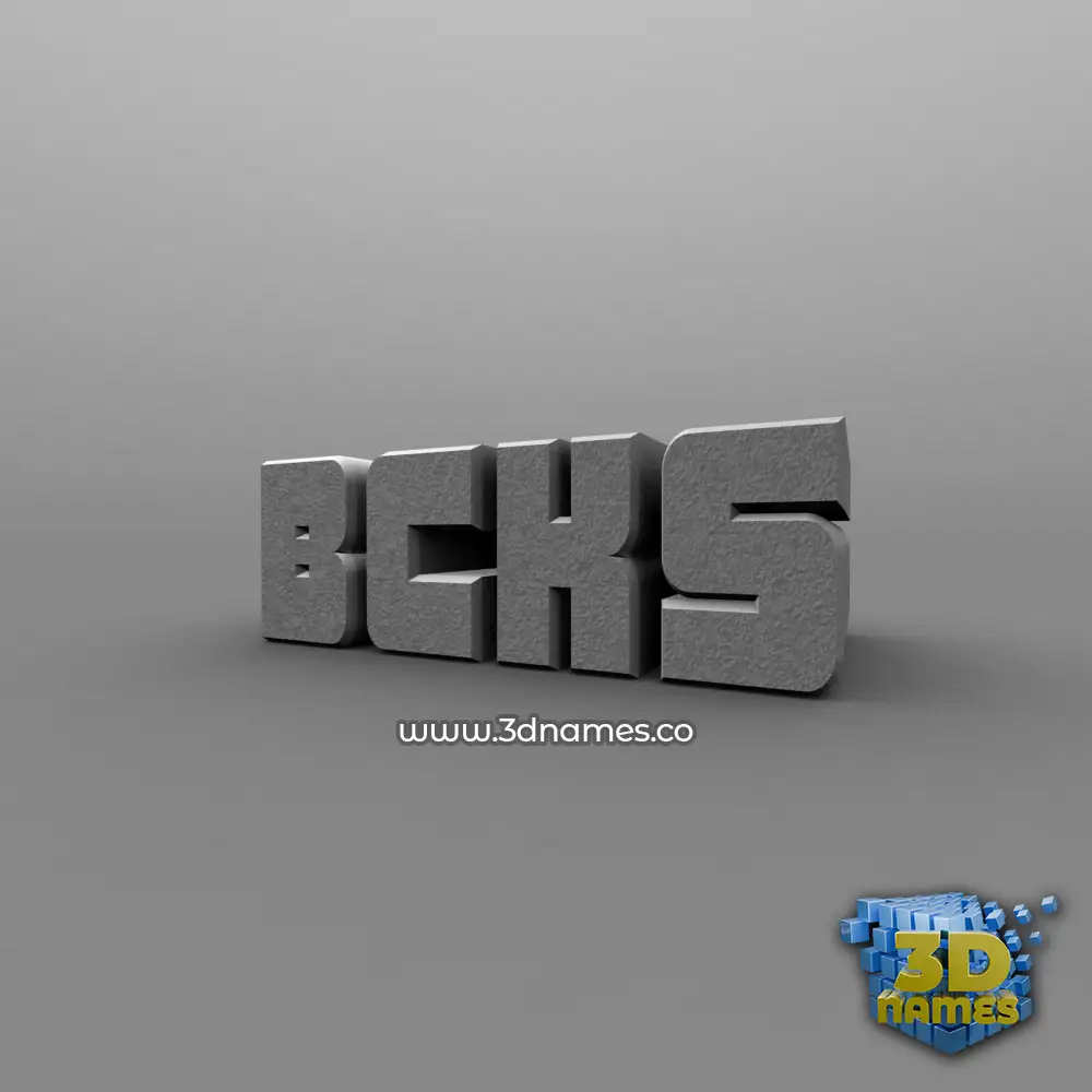 bcks in Solid Grey style - 3D name wallpaper