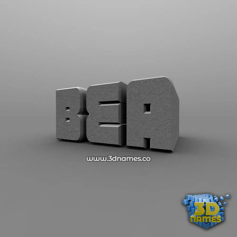 bea in Solid Grey style - 3D name wallpaper