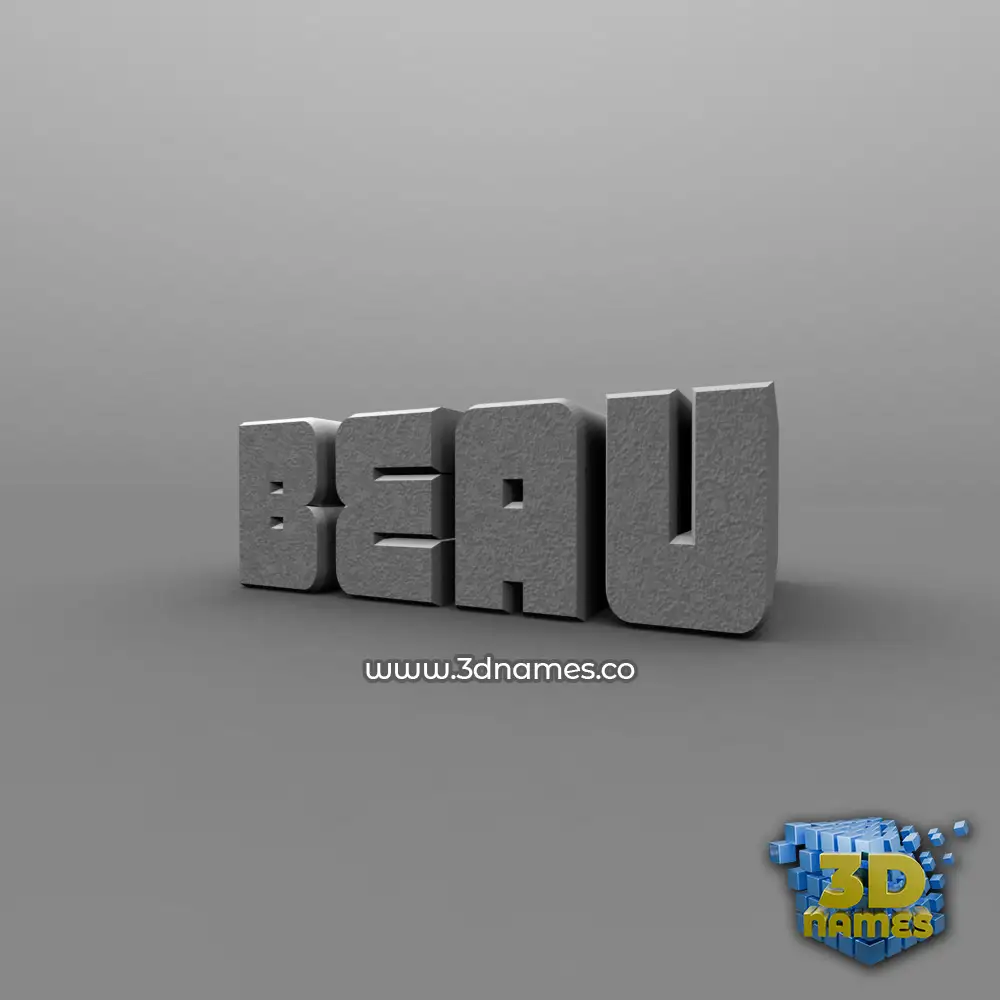 beau in Solid Grey style - 3D name wallpaper