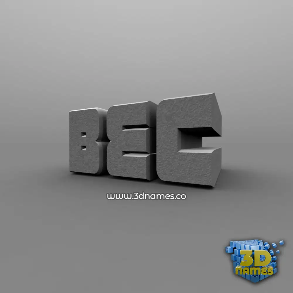 bec in Solid Grey style - 3D name wallpaper