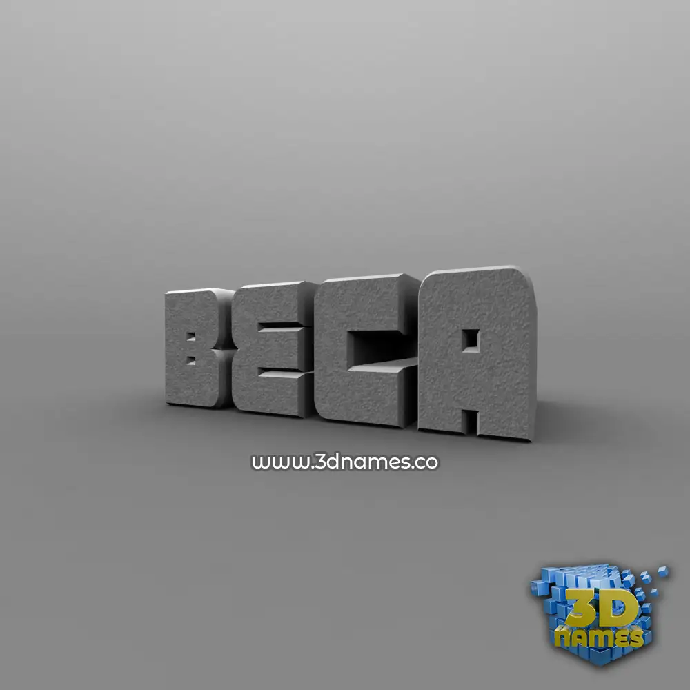 beca in Solid Grey style - 3D name wallpaper