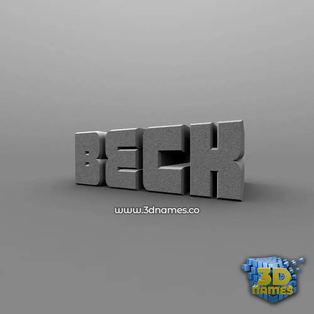 beck in Solid Grey style - 3D name wallpaper