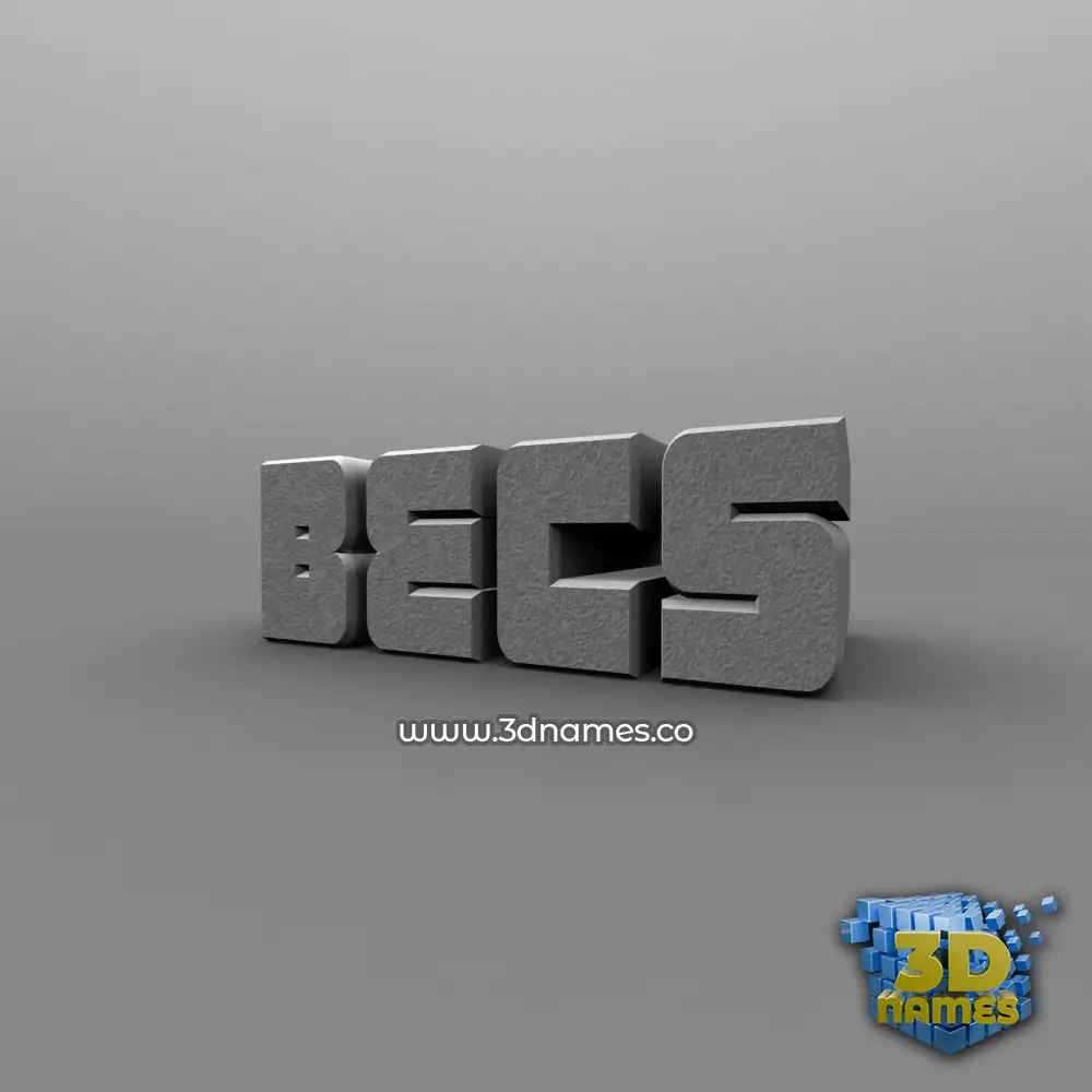becs in Solid Grey style - 3D name wallpaper