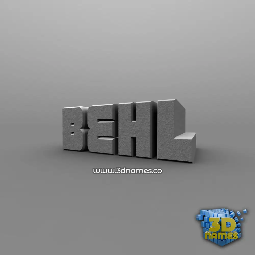 behl in Solid Grey style - 3D name wallpaper