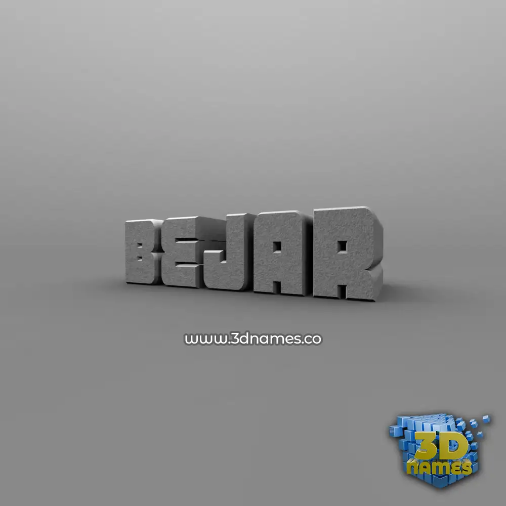 bejar in Solid Grey style - 3D name wallpaper