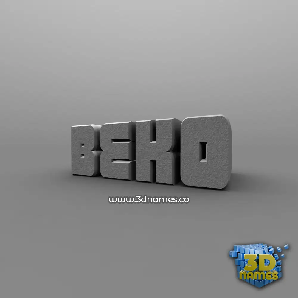 beko in Solid Grey style - 3D name wallpaper
