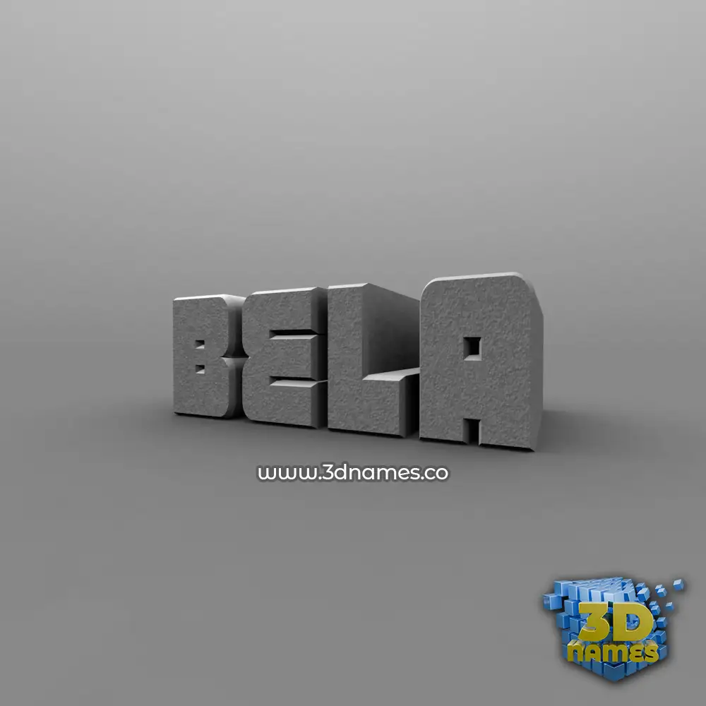 bela in Solid Grey style - 3D name wallpaper
