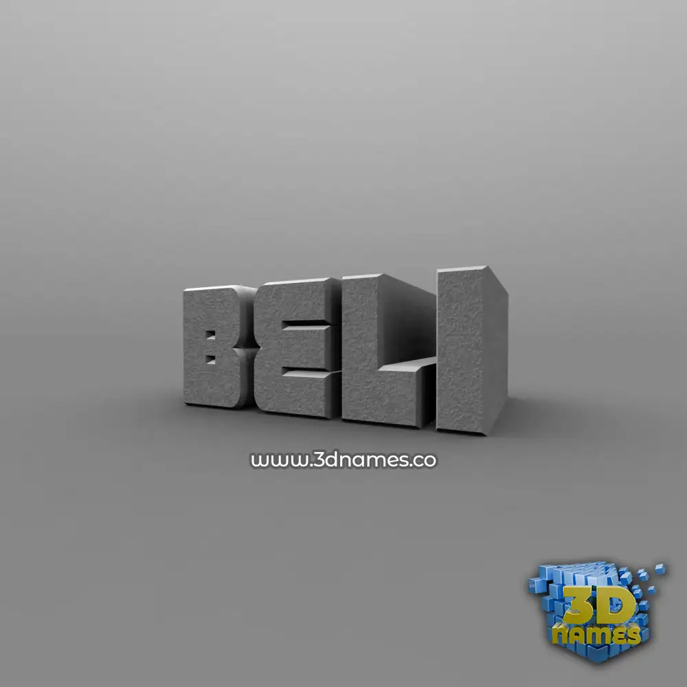 beli in Solid Grey style - 3D name wallpaper