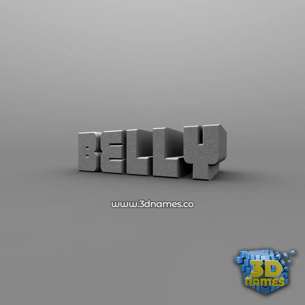 belly in Solid Grey style - 3D name wallpaper
