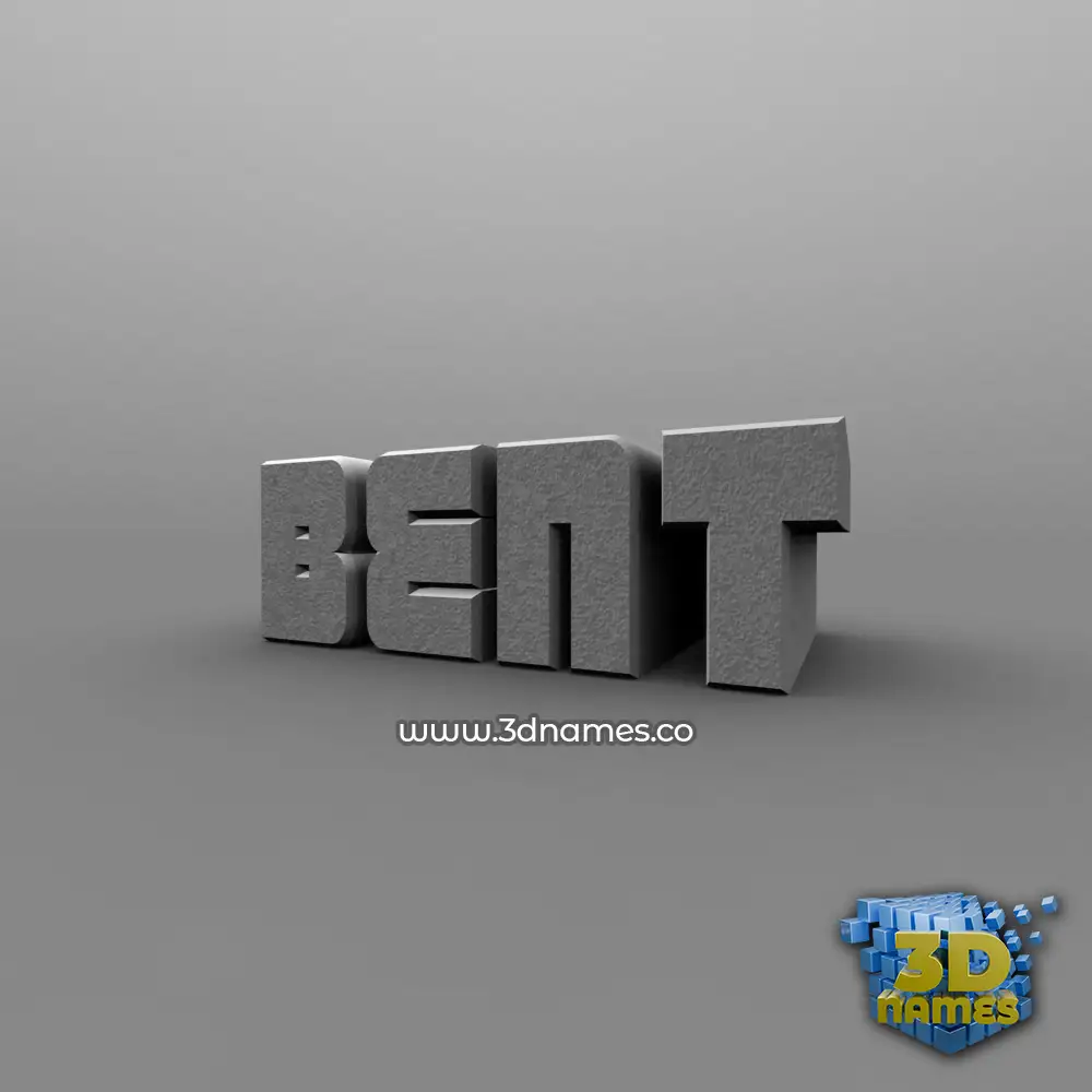 bent in Solid Grey style - 3D name wallpaper