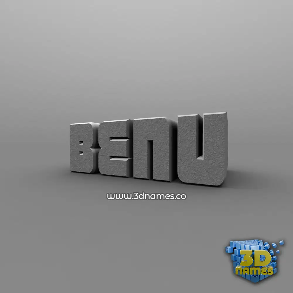 benu in Solid Grey style - 3D name wallpaper