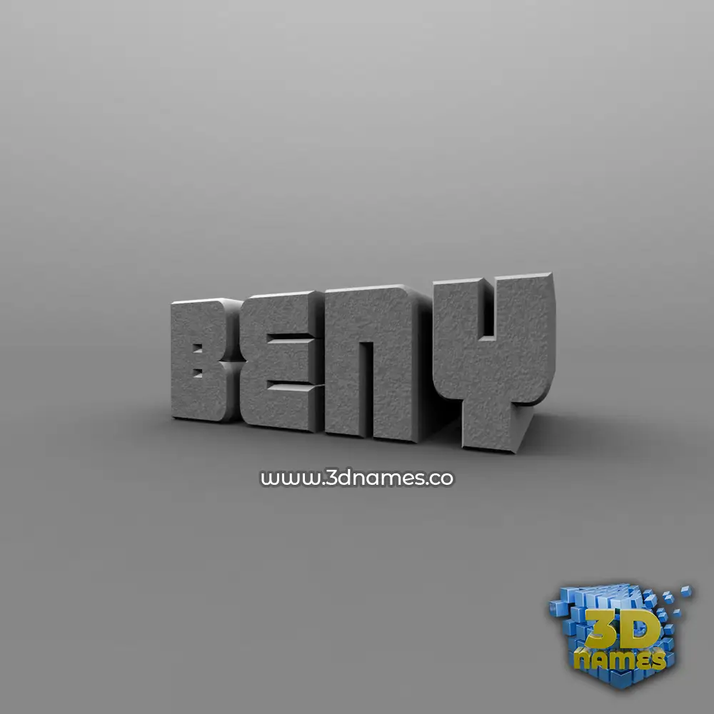 beny in Solid Grey style - 3D name wallpaper