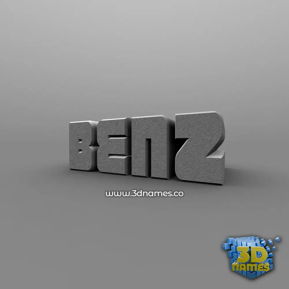 benz in Solid Grey style - 3D name wallpaper