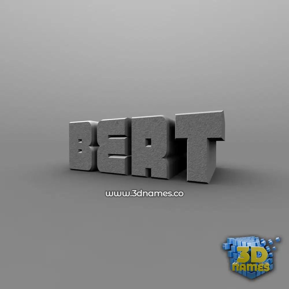 bert in Solid Grey style - 3D name wallpaper