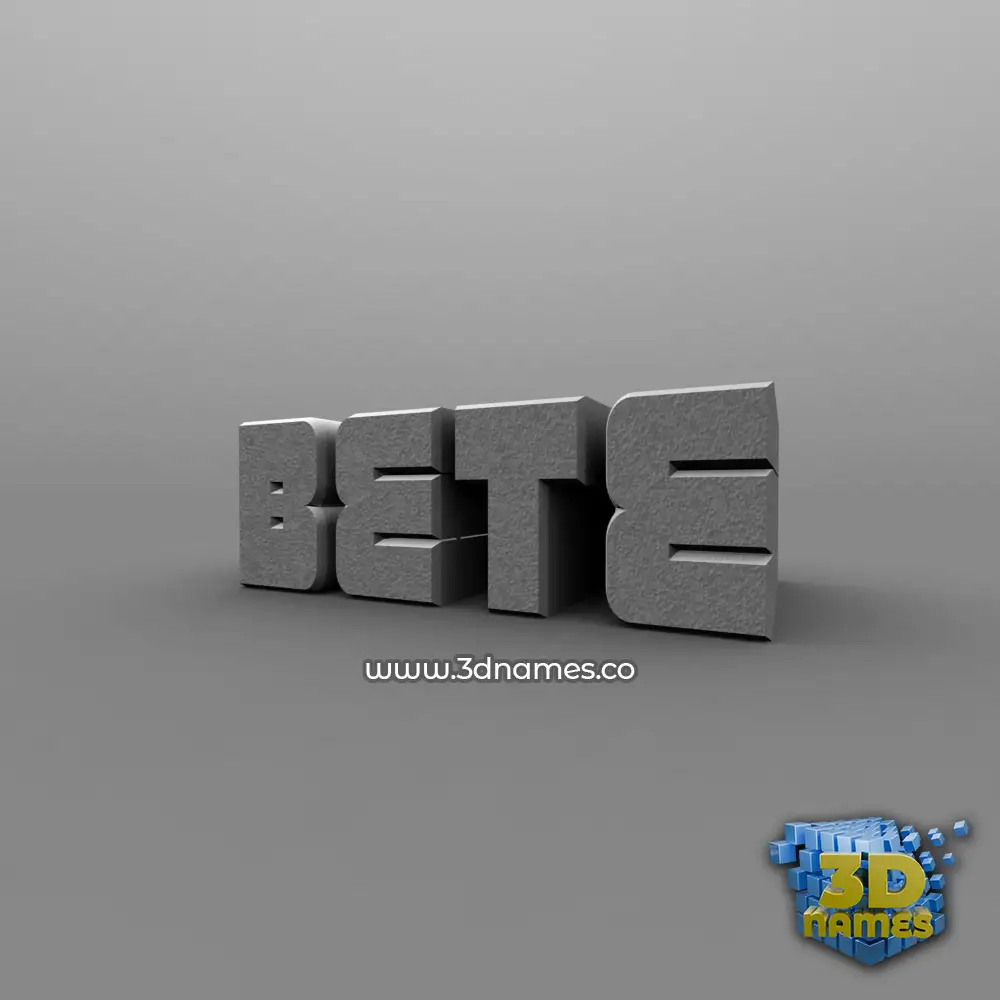 bete in Solid Grey style - 3D name wallpaper
