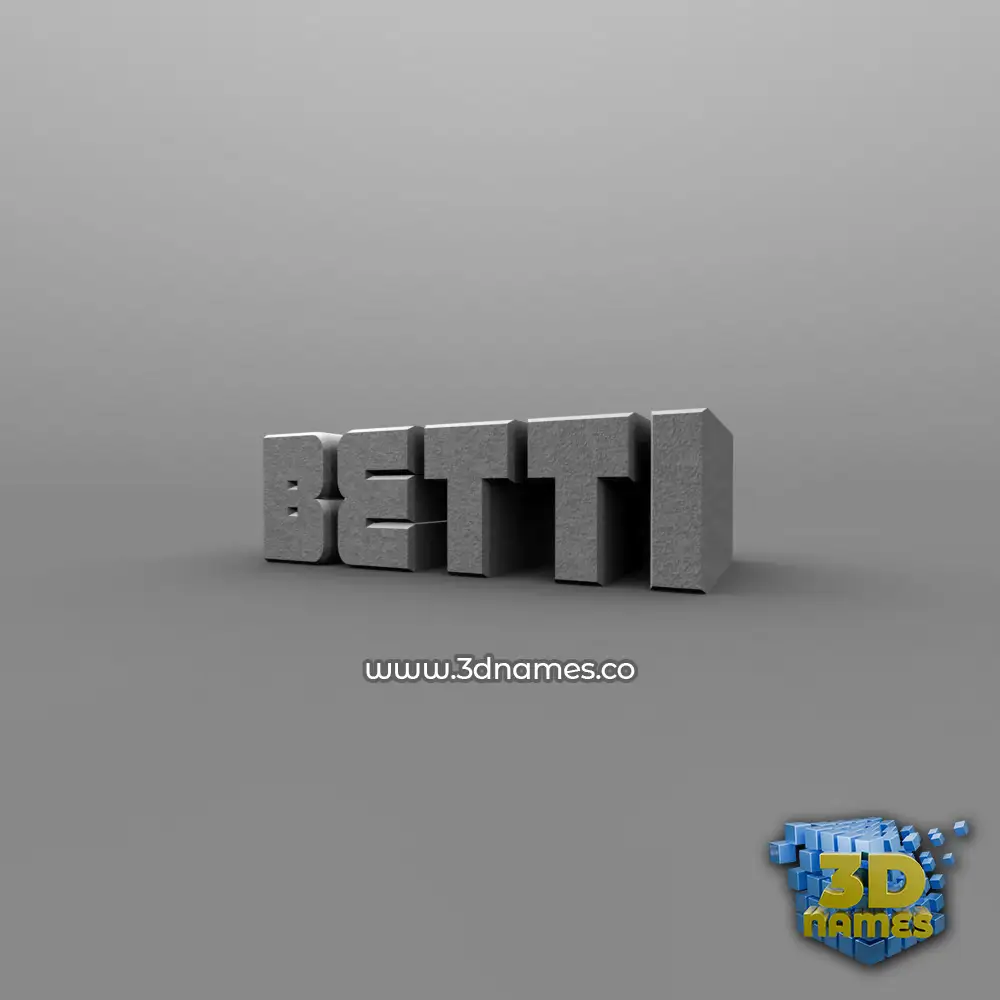 betti in Solid Grey style - 3D name wallpaper