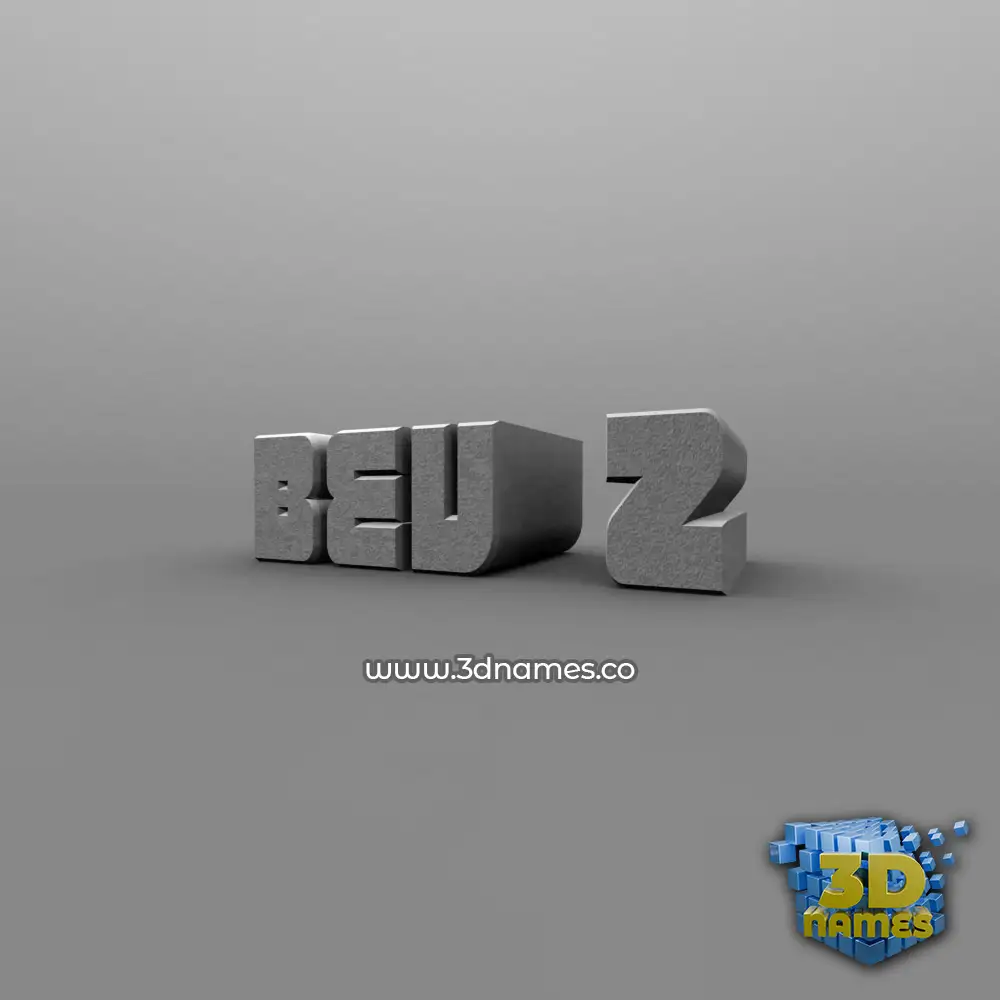 bev'z in Solid Grey style - 3D name wallpaper