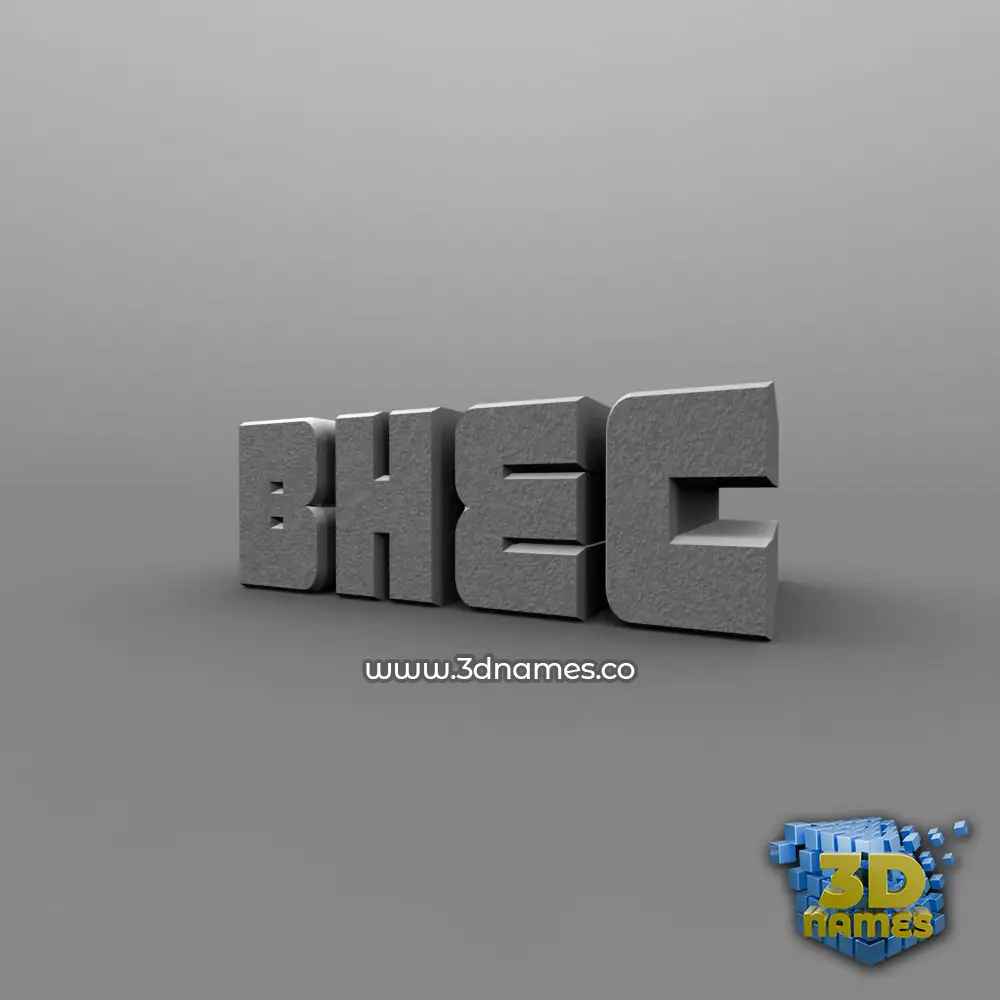 bhec in Solid Grey style - 3D name wallpaper