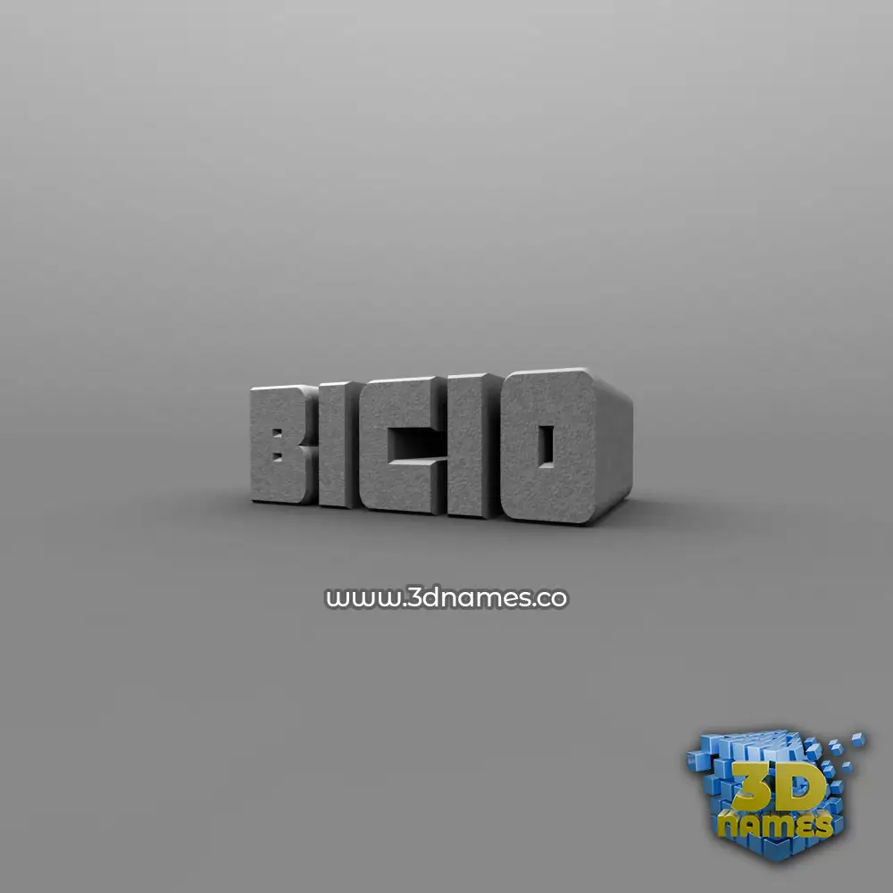 bicio in Solid Grey style - 3D name wallpaper