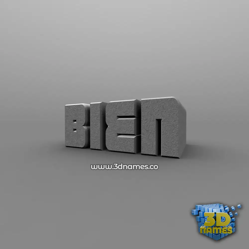 bien in Solid Grey style - 3D name wallpaper