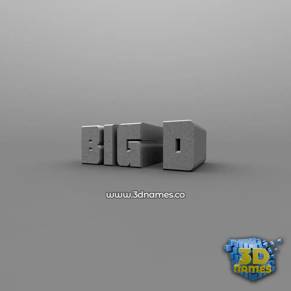 big d in Solid Grey style - 3D name wallpaper