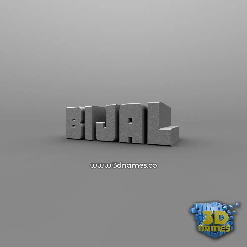 bijal in Solid Grey style - 3D name wallpaper