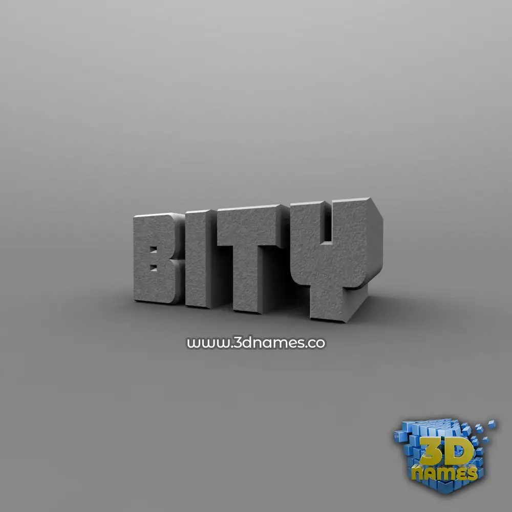 bity in Solid Grey style - 3D name wallpaper