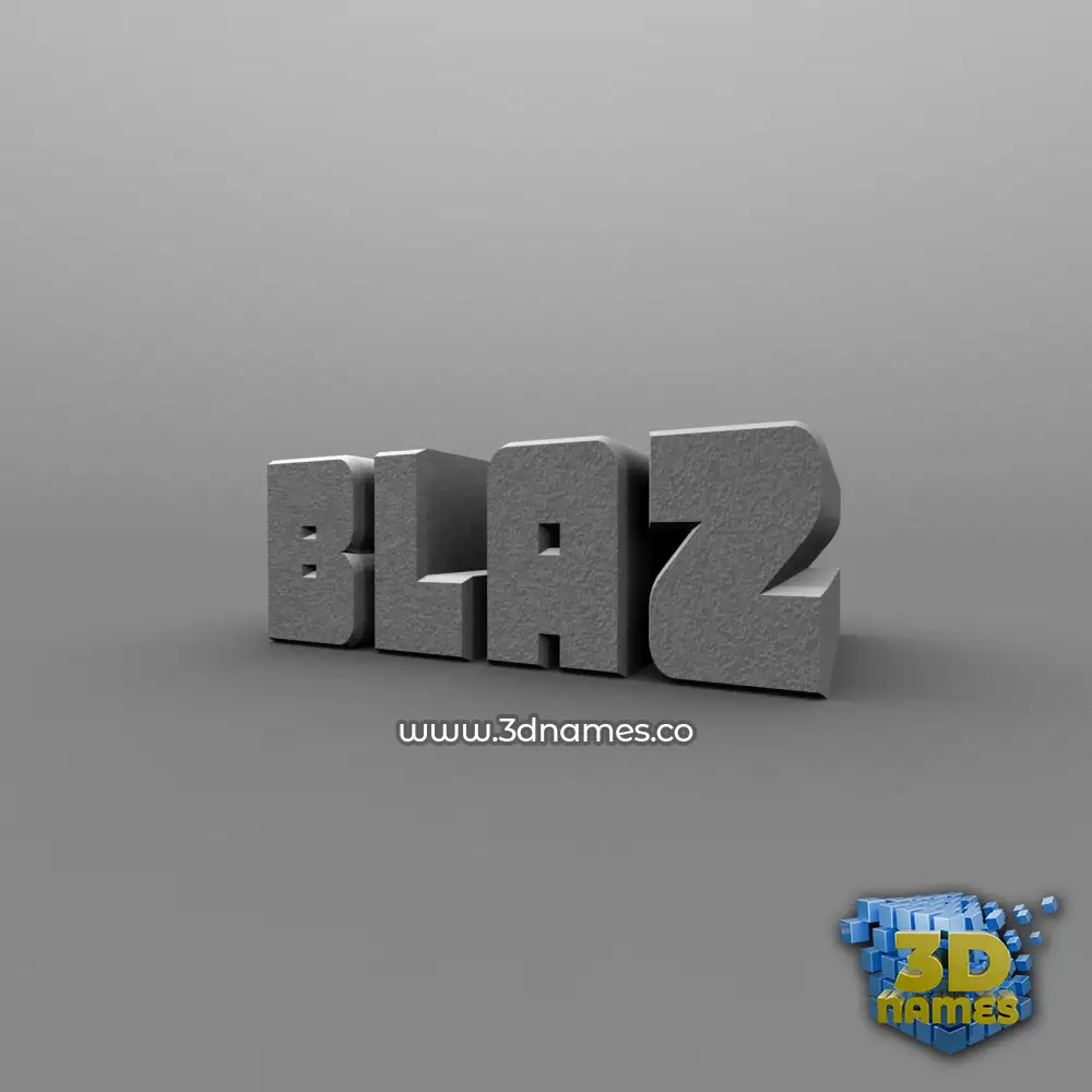 blaz in Solid Grey style - 3D name wallpaper
