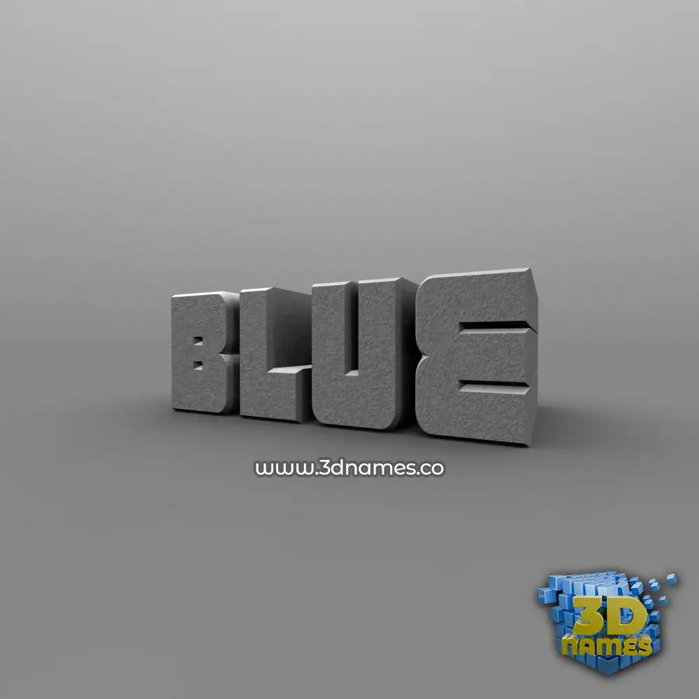 blue in Solid Grey style - 3D name wallpaper