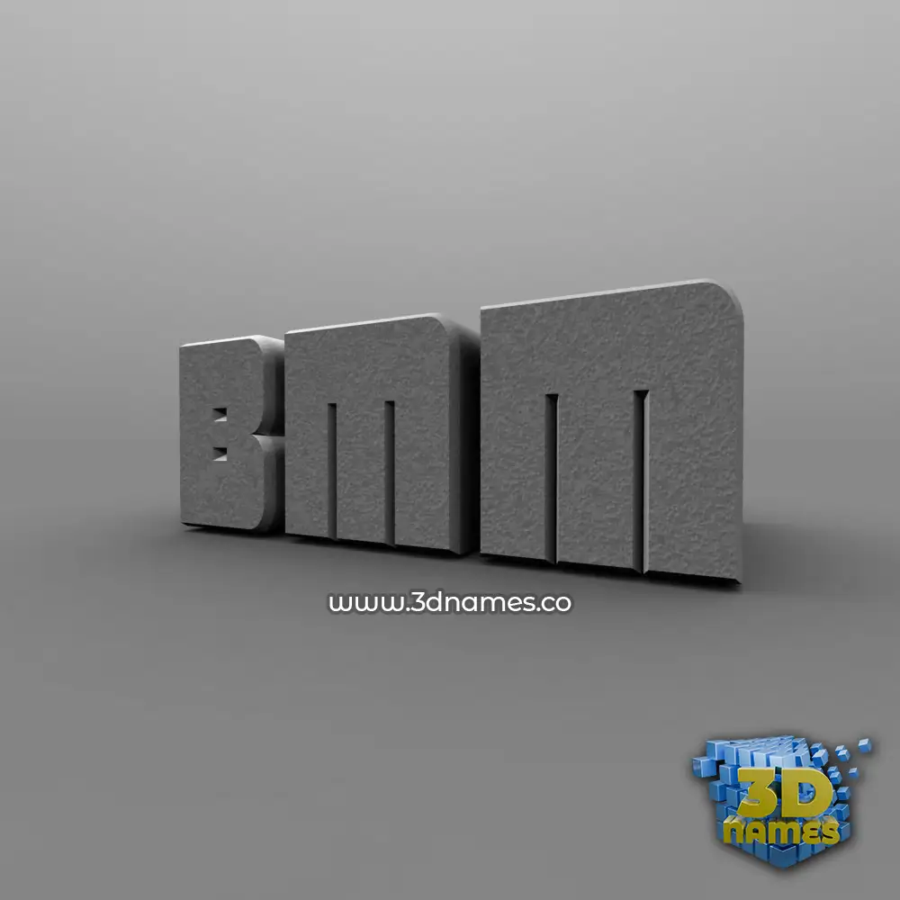 bmm in Solid Grey style - 3D name wallpaper