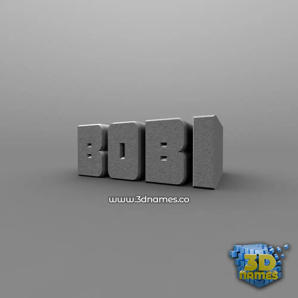 bobi in Solid Grey style - 3D name wallpaper