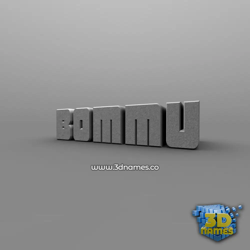 bommu in Solid Grey style - 3D name wallpaper