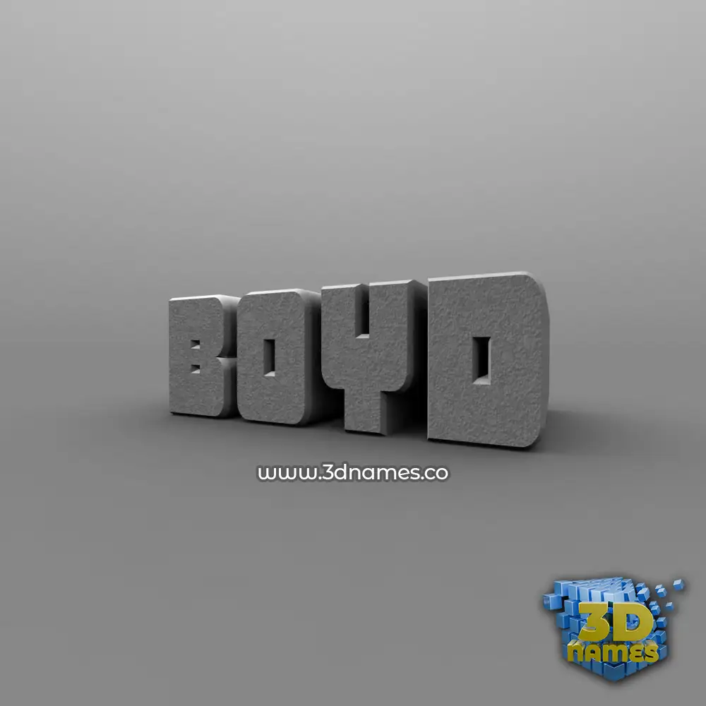 boyd in Solid Grey style - 3D name wallpaper