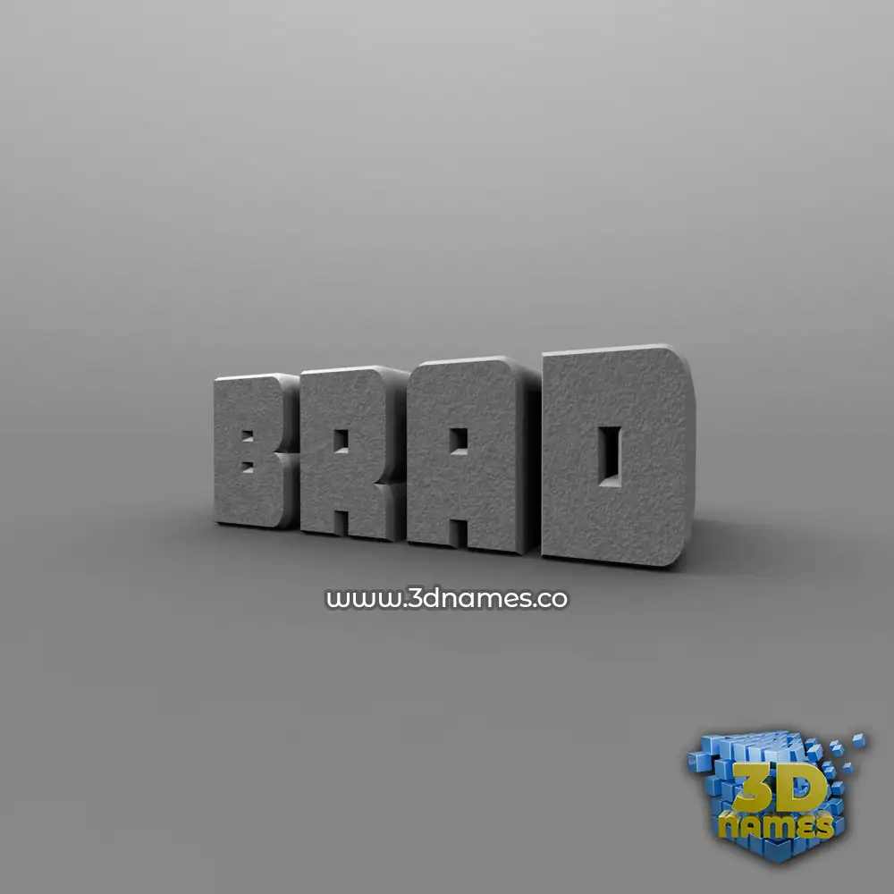 brad in Solid Grey style - 3D name wallpaper