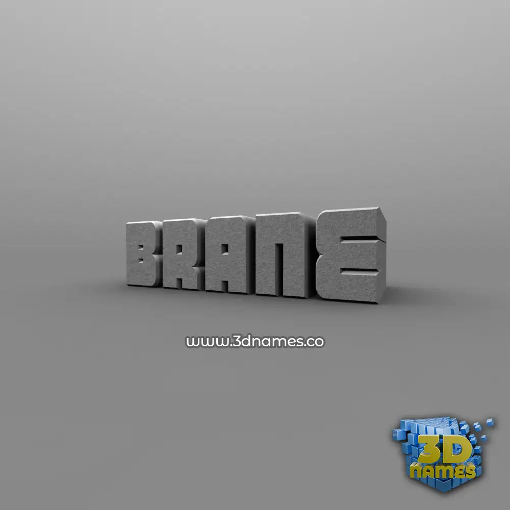brane in Solid Grey style - 3D name wallpaper