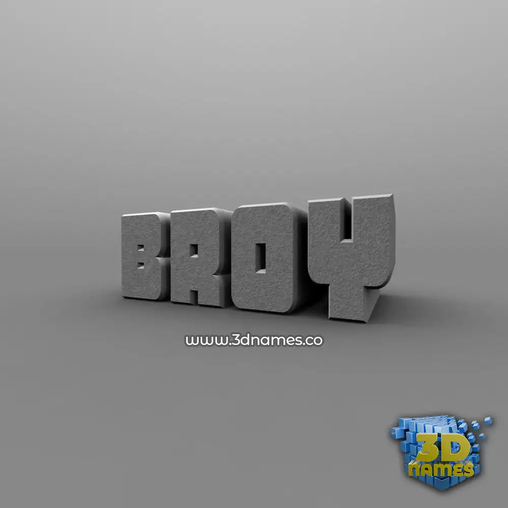 broy in Solid Grey style - 3D name wallpaper