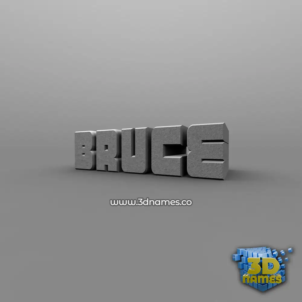 bruce in Solid Grey style - 3D name wallpaper