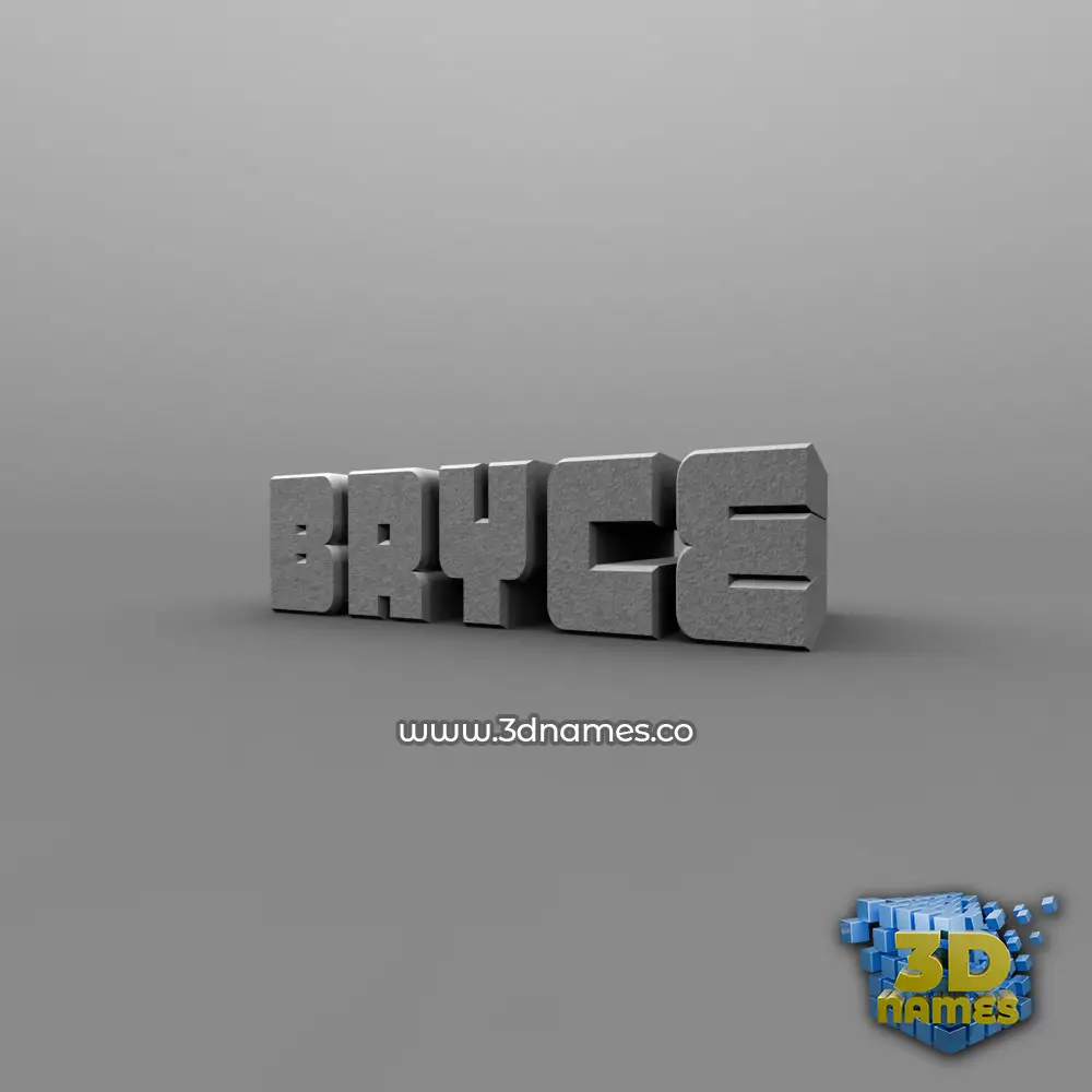 bryce in Solid Grey style - 3D name wallpaper