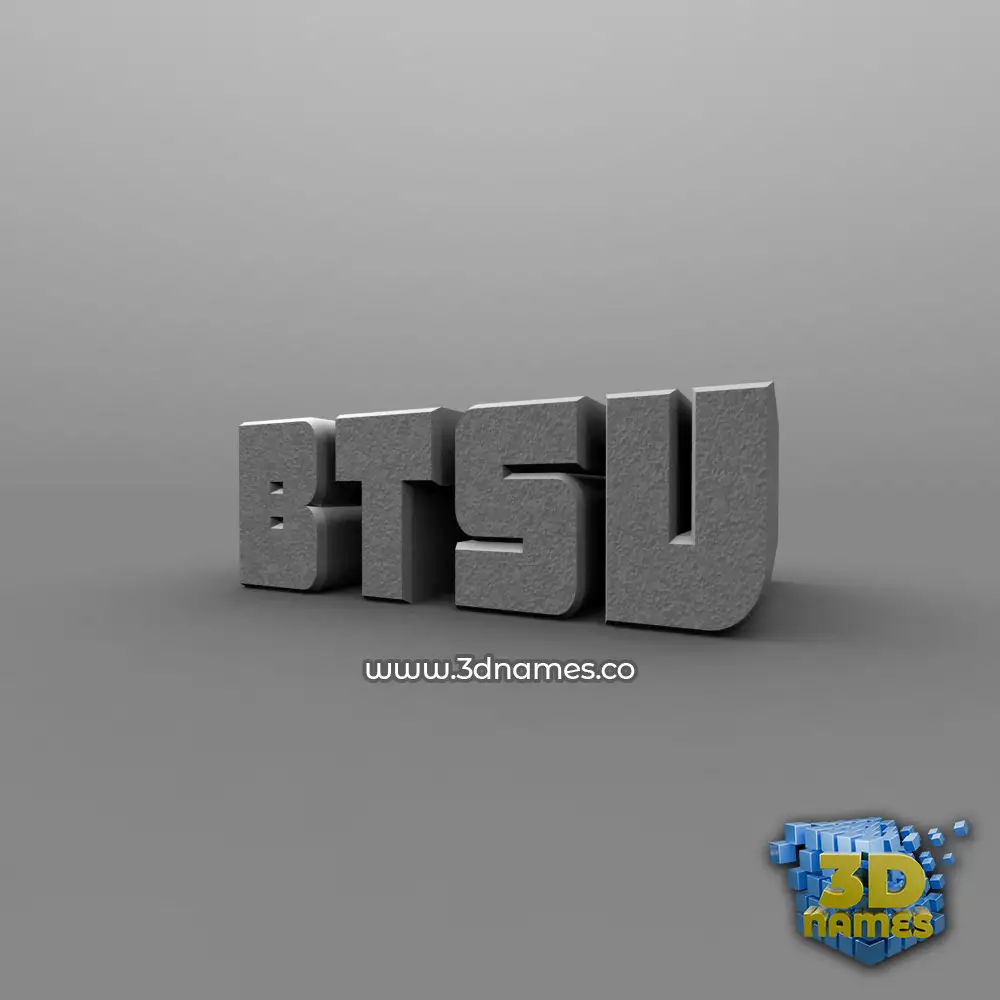 btsv in Solid Grey style - 3D name wallpaper