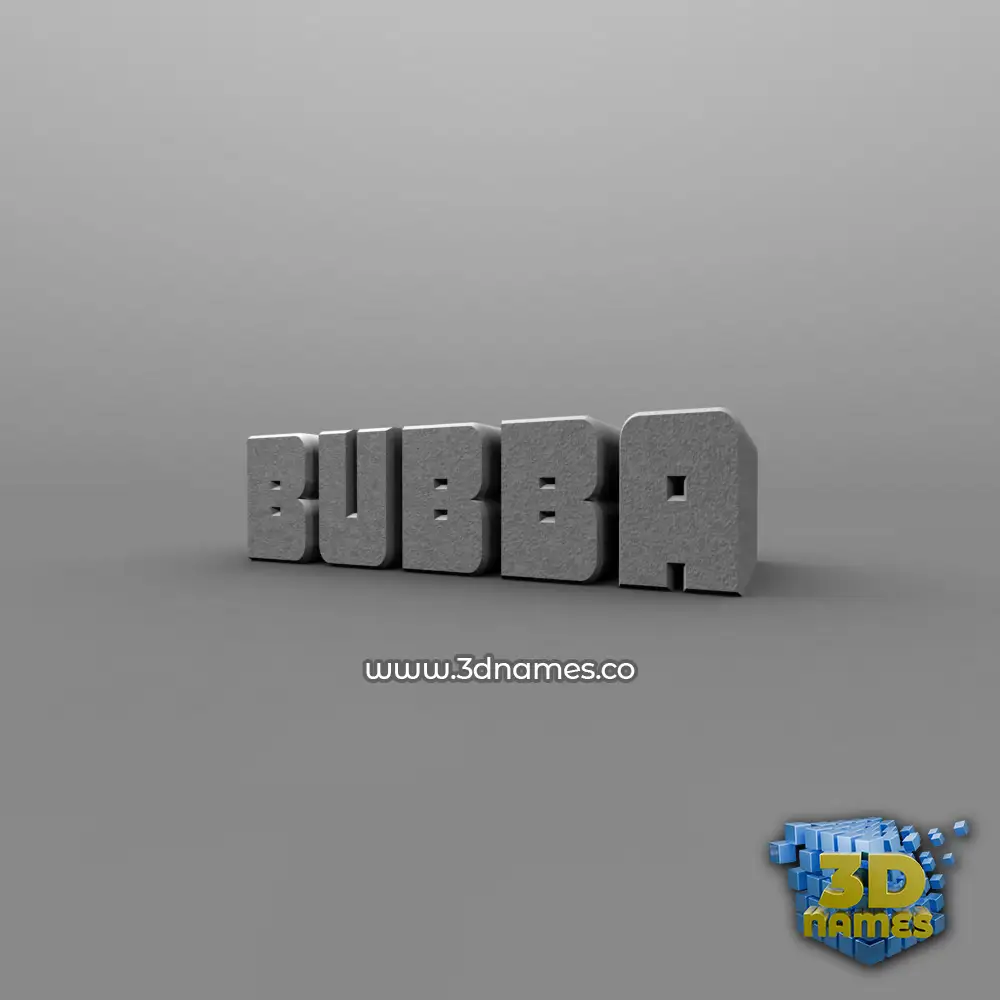 bubba in Solid Grey style - 3D name wallpaper