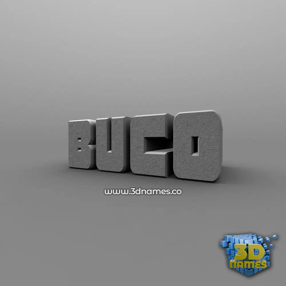buco in Solid Grey style - 3D name wallpaper