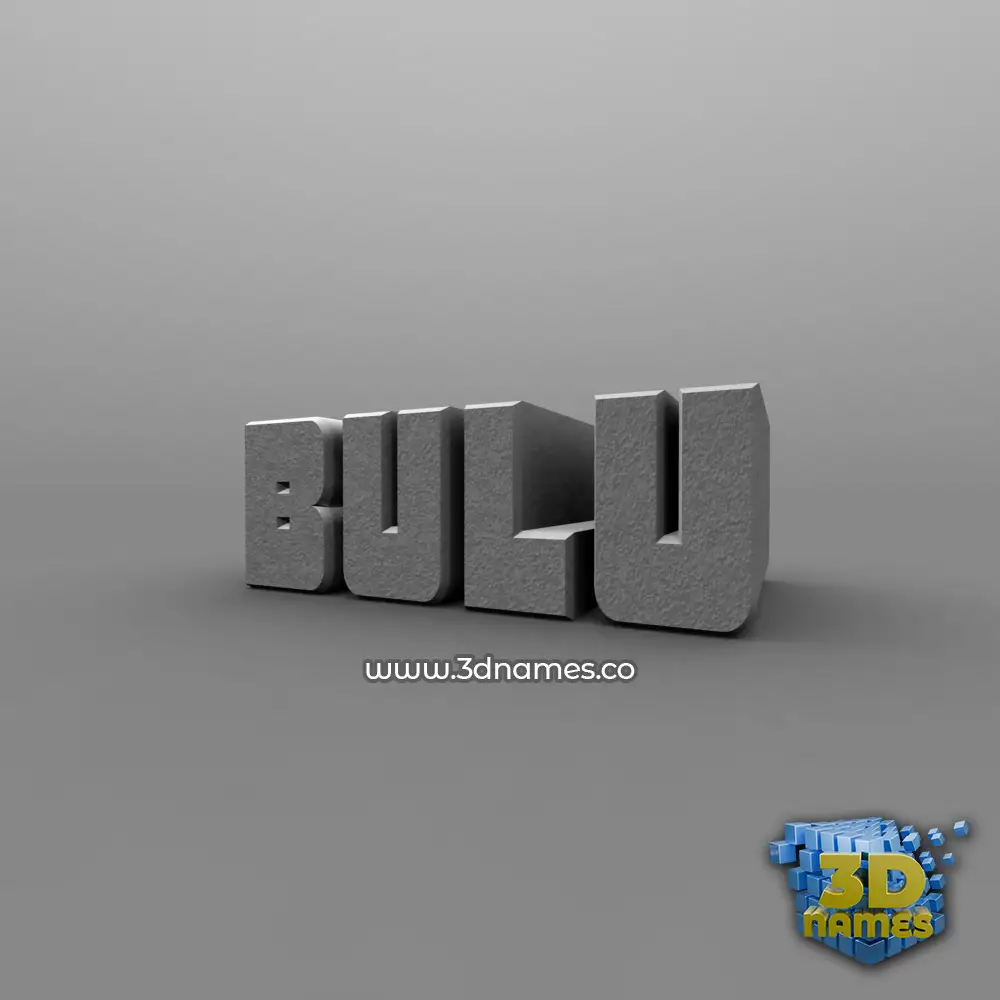 bulu in Solid Grey style - 3D name wallpaper