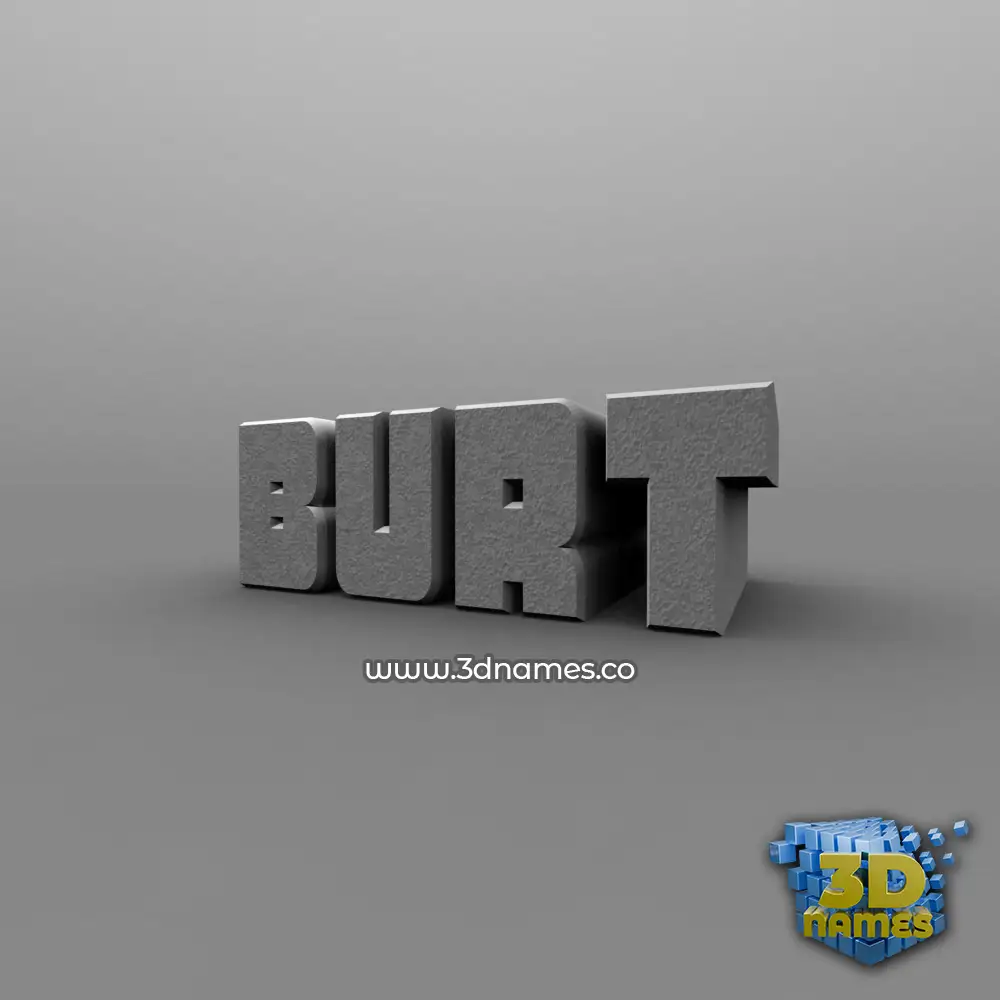 burt in Solid Grey style - 3D name wallpaper