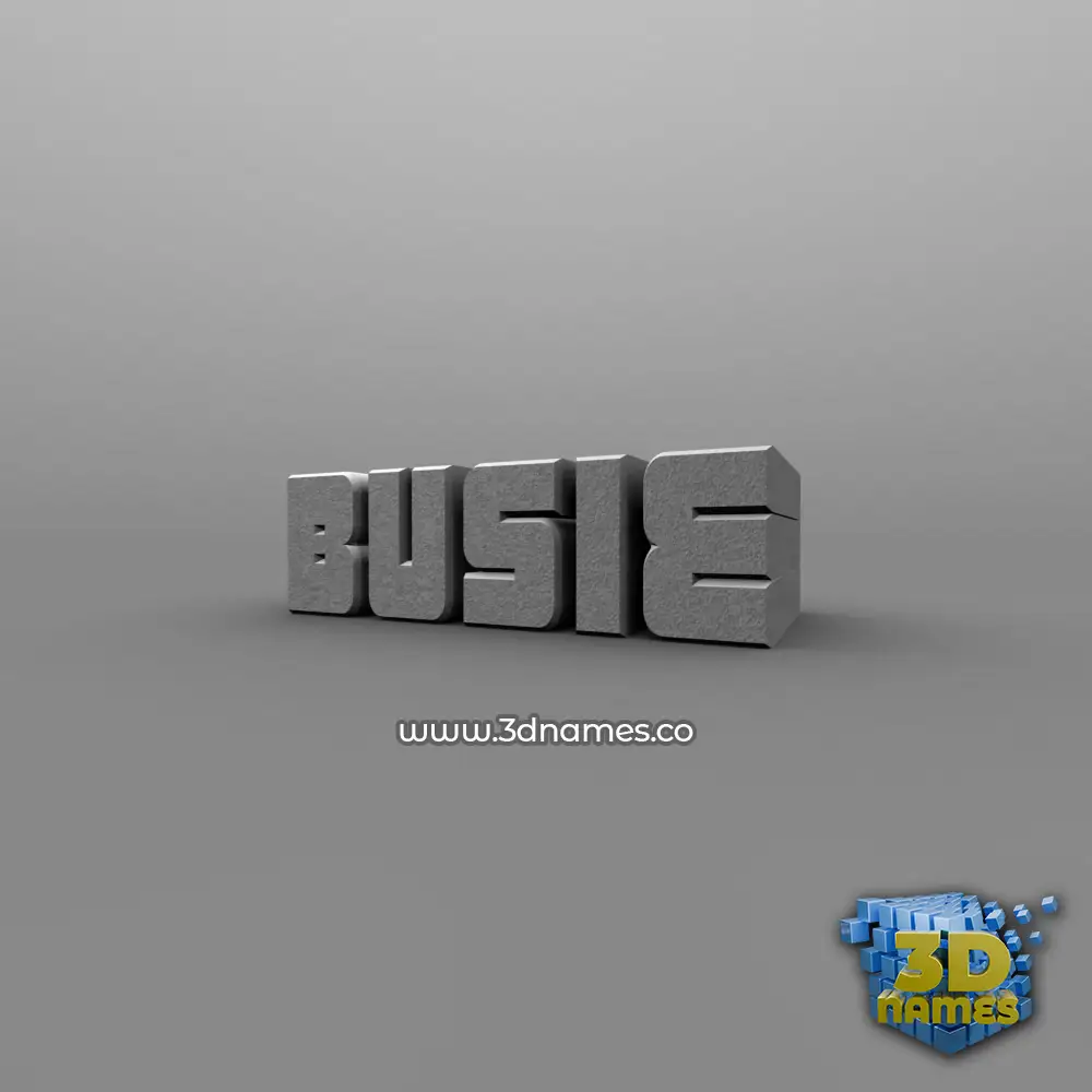 busie in Solid Grey style - 3D name wallpaper