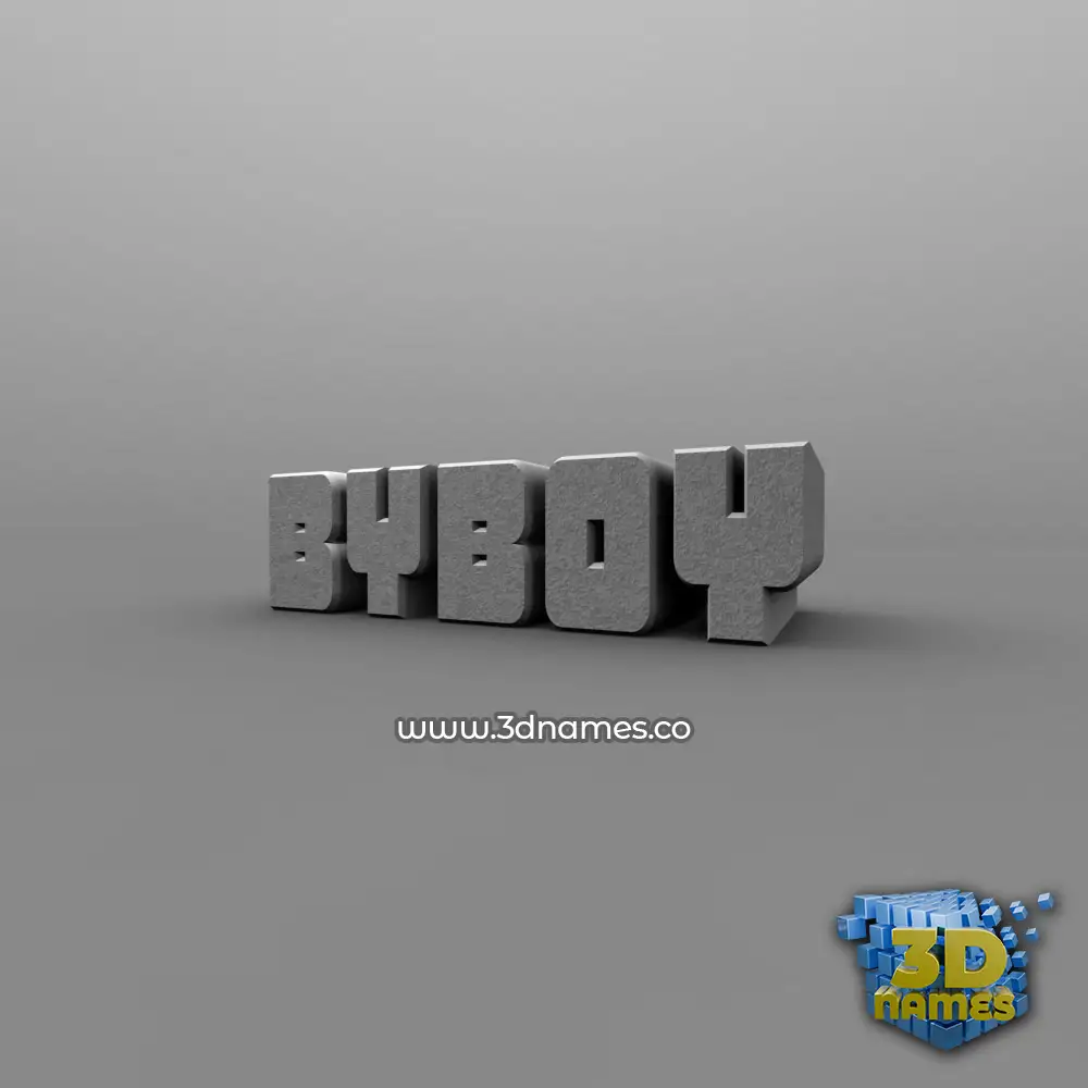 byboy in Solid Grey style - 3D name wallpaper
