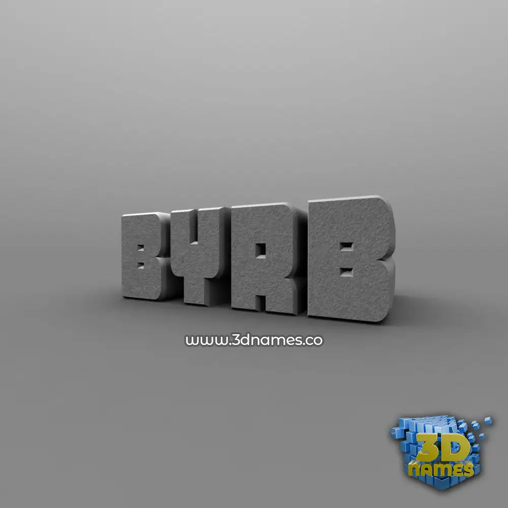 byrb in Solid Grey style - 3D name wallpaper